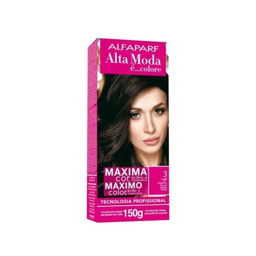 Tintura Color Alta Moda S/Amônia 3.0 Castanho Escuro