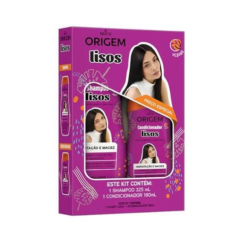 Shampoo + Condicionador Origem 325+180ml Lisos