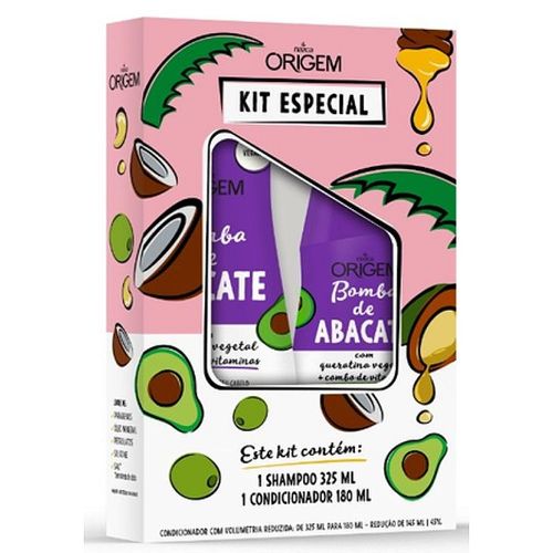 Shampoo + Condicionador Origem 325ml +180ml Abacate