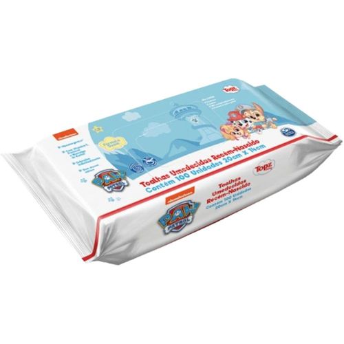Lenço Umedecido Topz Baby 100 Unidades Rn Patrulha Canina