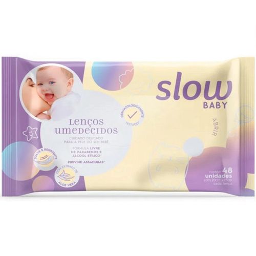 Lenço Umedecido Slow Baby c/48 Unidades