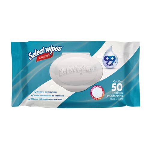 Lenço Umedecido Select Wipes Demaquiliante 50 Unidades Lenço Umedecido Select Wipes Demaquiliante 50 Unidades