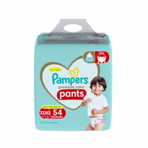 Fralda Descartável Infantil Pants Pampers Premium Care Xxxg 18 A 27Kg Pacote 54 Unidades Fralda Descartável Infantil Pants Pampers Premium Care Xxxg 18 A 27Kg Pacote 54 Unidades