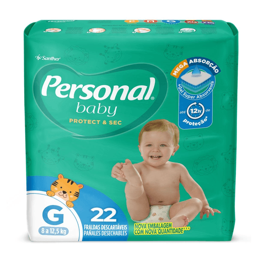 Fralda Descartável Personal Baby Protect & Sec G 22 Unidades Fralda Descartável Personal Baby Protect & Sec G 22 Unidades