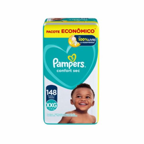 Fralda Descartável Infantil Pampers Comfort Sec Xxg 14 A 18Kg Pacote 148 Unidades Fralda Descartável Infantil Pampers Comfort Sec Xxg 14 A 18Kg Pacote 148 Unidades