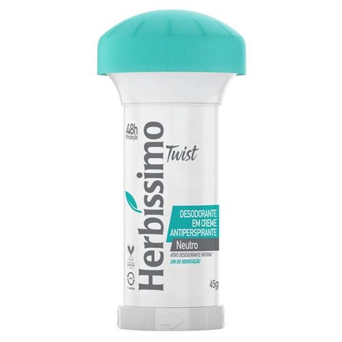 Desodorante Creme Twist Herbissimo 45g Neutro Desodorante Creme Twist Herbissimo 45g Neutro
