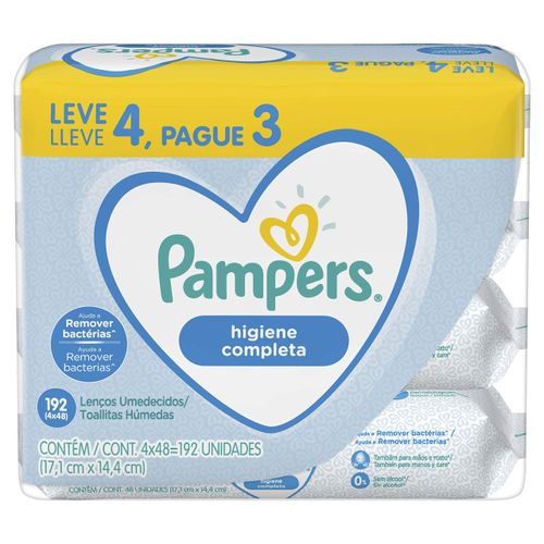Toalhinhas Umedecidas Higiene Completa Pampers Simples 192 Lenços Toalhinhas Umedecidas Higiene Completa Pampers Simples 192 Lenços
