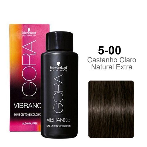 Schwarzkopf Igora Vibrance 5-00 Castanho Claro Natural Extra 60ml Schwarzkopf Igora Vibrance 5-00 Castanho Claro Natural Extra 60ml