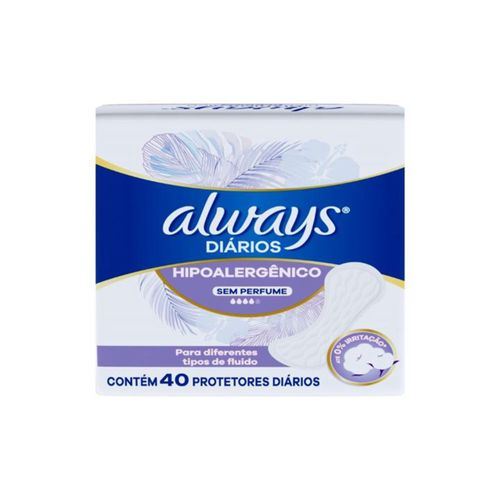 Protetor Diário Sensitive Always Simples c/40 Unidades Protetor Diário Sensitive Always Simples c/40 Unidades