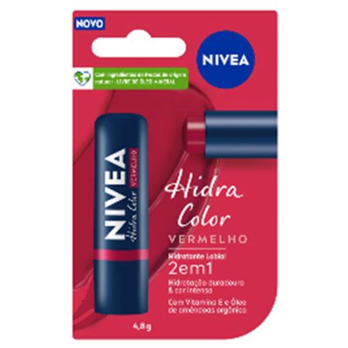 Protetor Labial Nivea 4.8g Color Vermelho