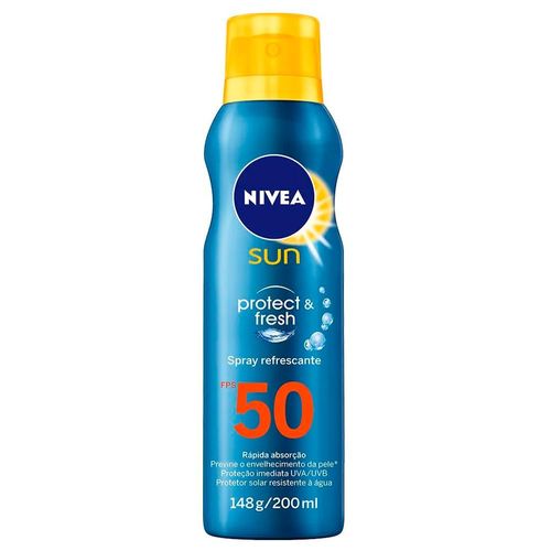 Nivea Sun Protetor Solar Spray Protect & Toque Seco Fps50 200ml Nivea Sun Protetor Solar Spray Protect & Toque Seco Fps50 200ml