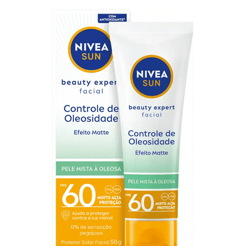 Nivea Sun Protetor Solar Facial Beauty Expert Pele Oleosa Fps60 50g Nivea Sun Protetor Solar Facial Beauty Expert Pele Oleosa Fps60 50g