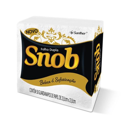 Guardanapo Snob Folha Dupla 23,5X23,5cm 50 Folhas Guardanapo Snob Folha Dupla 23,5X23,5cm 50 Folhas