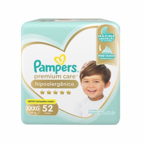 Fraldas Pampers Pc Xxxg 52 Unidades Fraldas Pampers Pc Xxxg 52 Unidades