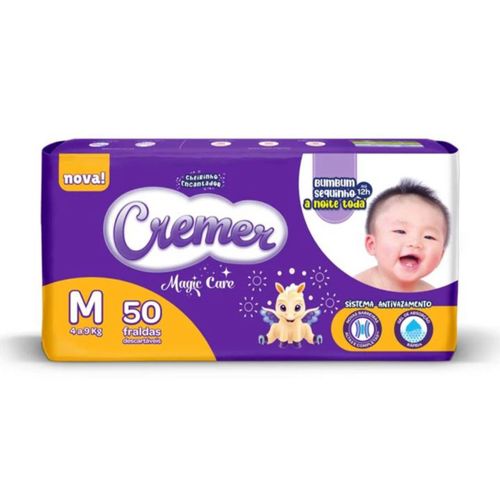 Fralda Descartável Cremer Mega Md 50 Unidades