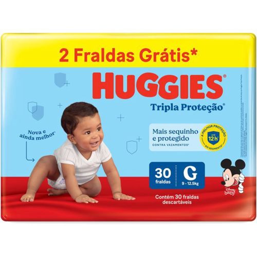 Fralda Huggies Tripla Proteção Meguinha (G) 30 Unidades Fralda Huggies Tripla Proteção Meguinha (G) 30 Unidades