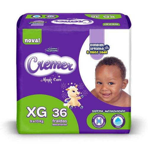 Fralda Descartável Cremer Mega Xg c/36 Unidades