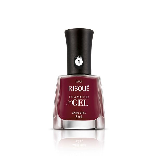 Esmalte Risque Diamond Gel Amora Negra 9,5ml (ver DMS2396)