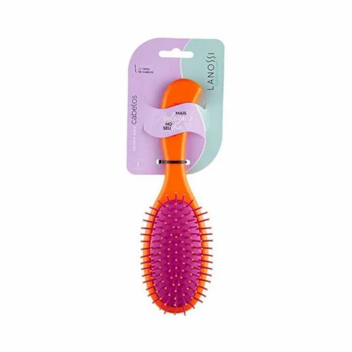 Escova de Cabelo Essencial OVAL Laranja Lanossi LS0044 Escova de Cabelo Essencial OVAL Laranja Lanossi LS0044
