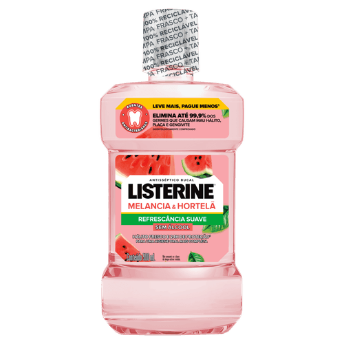 Enxaguante Bucal Listerine Melancia & Hortelã 500ml Enxaguante Bucal Listerine Melancia & Hortelã 500ml