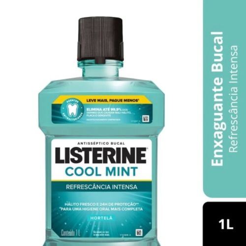 Enxaguante Bucal Listerine Cool Mint Hortelã 1L Enxaguante Bucal Listerine Cool Mint Hortelã 1L