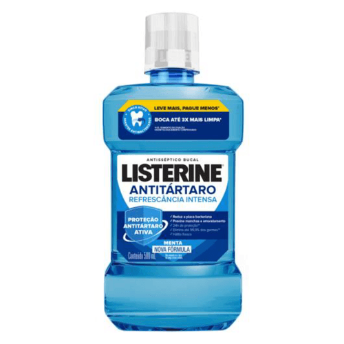 Enxaguante Bucal Menta Listerine Antitártaro Frasco 500ml Enxaguante Bucal Menta Listerine Antitártaro Frasco 500ml