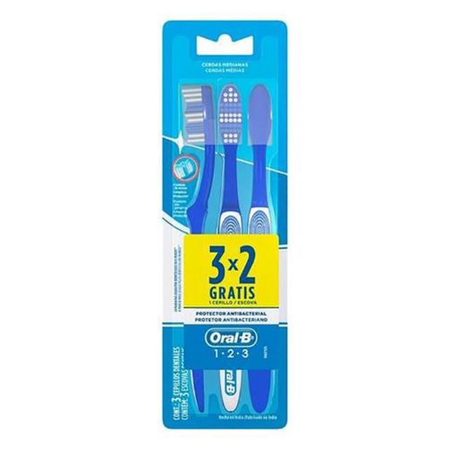 Escova 1-2-3 Limpeza Oral-B Simples c/3 Unidades
