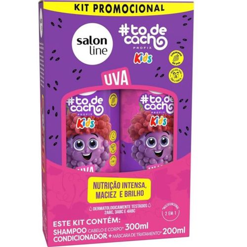 Shampoo + Condicionador Infantil Salon Line 300+200ml Todecacho Uva