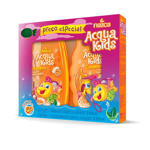 Shampoo + Condicionador Acqua Kids 250ml Cacheados Shampoo + Condicionador Acqua Kids 250ml Cacheados