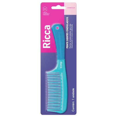 Pente Ricca Colors Dentes Ondulados