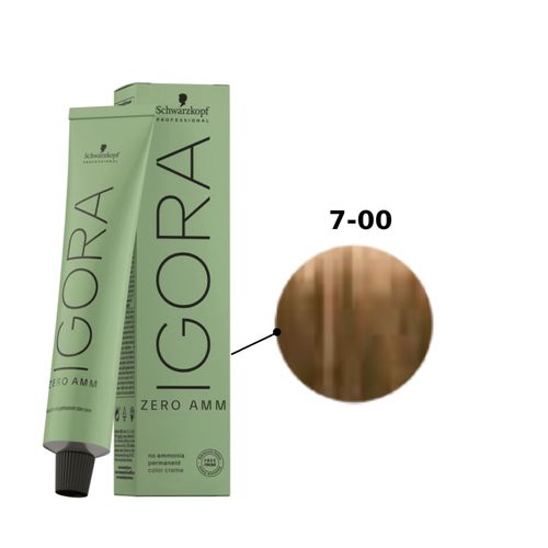 Schwarzkopf Igora Zero AMM 7-0 Louro Médio Natural 60mL Schwarzkopf Igora Zero AMM 7-0 Louro Médio Natural 60mL