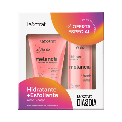 Kit Labotrat Hidratate + Esfoliante Dia a Dia Melância Kit Labotrat Hidratate + Esfoliante Dia a Dia Melância