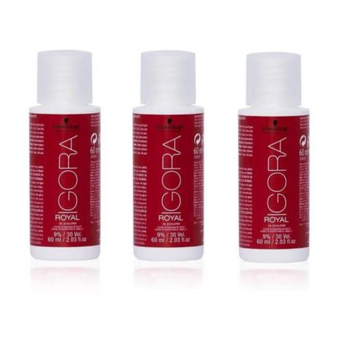 Kit Ox Loção Ativadora Schwarzkopf Igora Royal Oil Developer 30 Volumes 60ml - 3 unidades Kit Ox Loção Ativadora Schwarzkopf Igora Royal Oil Developer 30 Volumes 60ml - 3 unidades