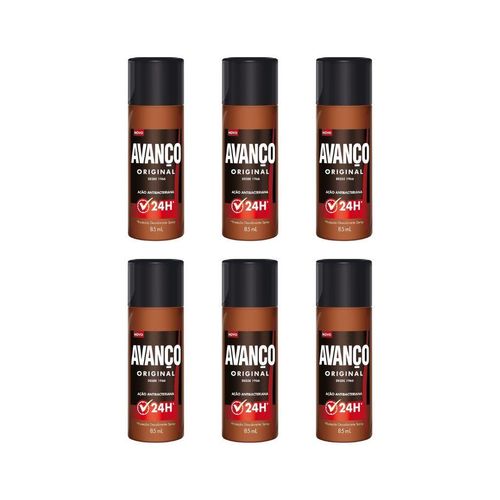 Kit c/ 6 Unidades de Desodorante Spray Avanço 85ml Original
