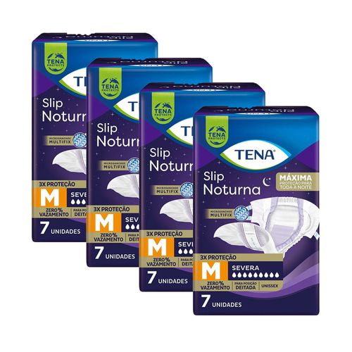 Kit 4 Fraldas Geriátricas Tena Noturna M c/28 unidades cada Kit 4 Fraldas Geriátricas Tena Noturna M c/28 unidades cada
