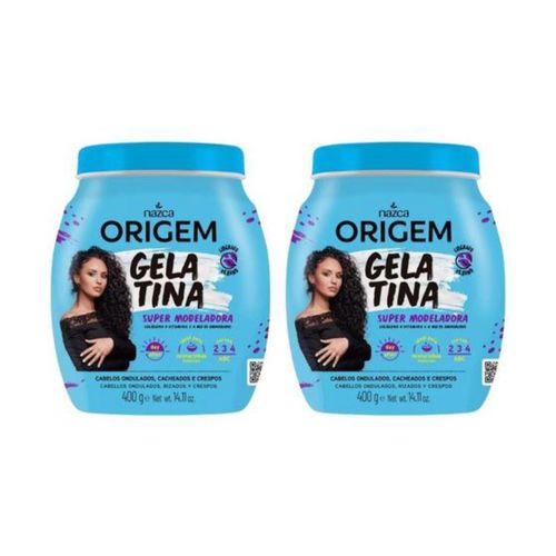 Kit c/ 2 Unidades de Gelatina Capilar Origem 400g Modeladora