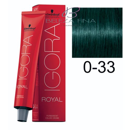 Coloração Schwarzkopf Igora Royal Tintura 0-33 Verde Neutralizante 60g