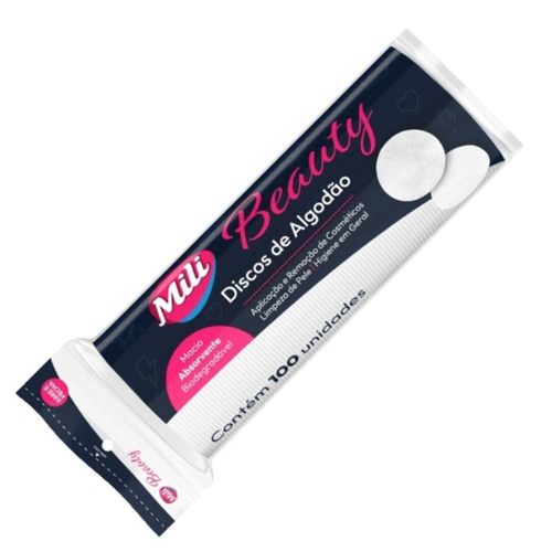 Algodão Disco Mili Beauty 100g Algodão Disco Mili Beauty 100g