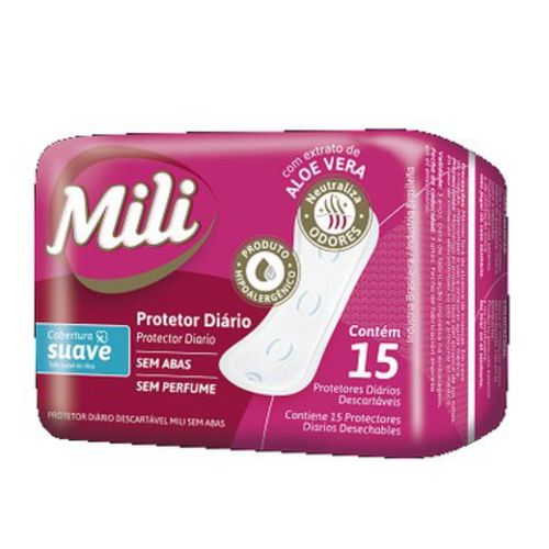 Absorvente Mili Protetor Diário 15 Unidades