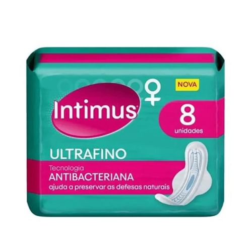 Absorvente Intimus Antibacteriano Com Abas 8 Unidades