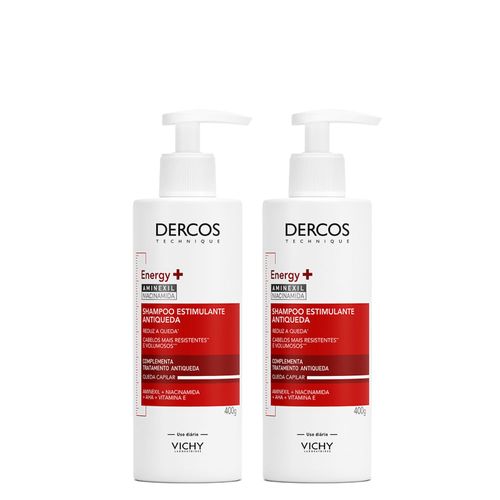 Kit Vichy Dercos Shampoo Energy+ 400g com 2 Unidades Kit Kit Vichy Dercos Shampoo Energy+ 400g com 2 Unidades Kit