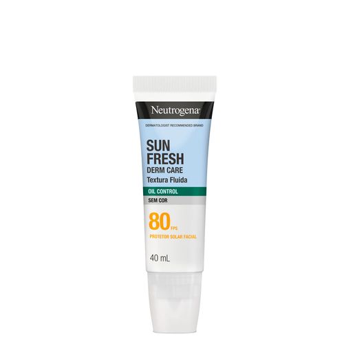 Protetor Solar Facial Neutrogena Sun Fresh® Derm Care FPS 80 40ml Sem Cor 40ml