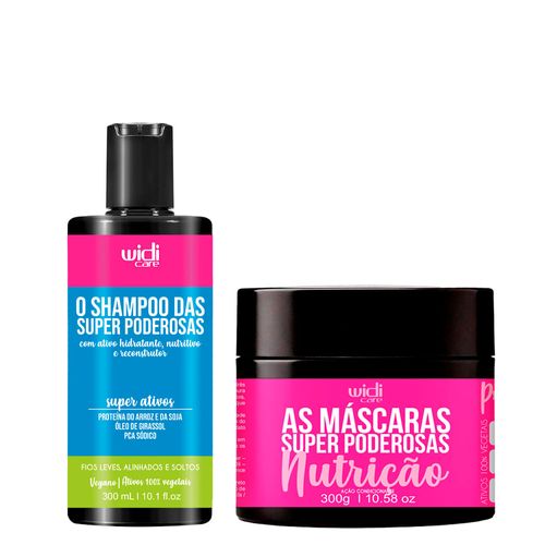 Kit Widi Care Super Poderosas Shampoo 300ml + Máscara 300g Kit