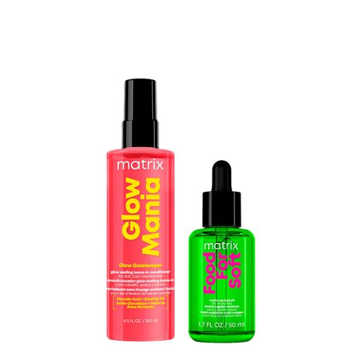 Kit Matrix Glow Mania Leave-In 200ml + Food For Soft Óleo 50ml Kit