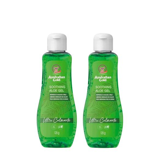 Kit Australian Gold Gel Pós-Sol Corporal Refrescante Shoothing Aloe 125g 2 Unidades Kit