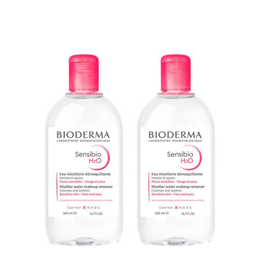 Kit Bioderma Sensibio H20 Água Micelar 500ml 2 Unidades Kit Kit Bioderma Sensibio H20 Água Micelar 500ml 2 Unidades Kit