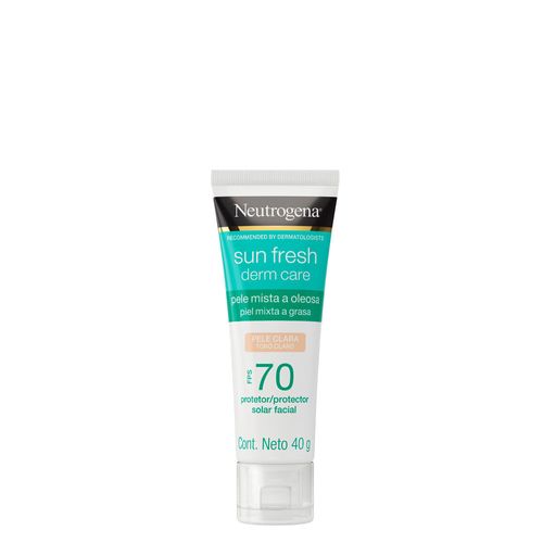 Protetor Solar Facial Neutrogena Sun Fresh® Derm Care FPS 70 40g Pele Mista a Oleosa Pele Clara 40g