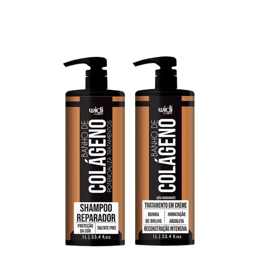 Kit Widi Care Banho de Colágeno Shampoo 1000ml + Banho de Colágeno Tratamento 1000ml Kit