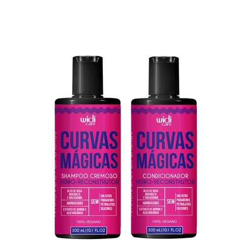 Kit Widi Care Cremoso Hidro-Reconstrutor Curvas Mágicas Shampoo 300ml + Condicionador 300ml Kit
