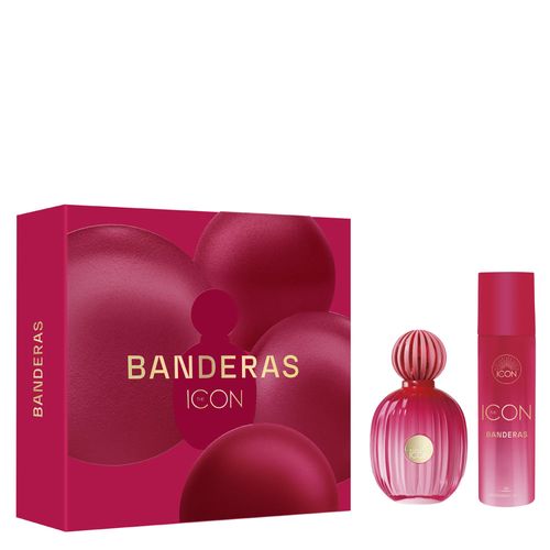 Kit Perfume Banderas The Icon For Women Feminino - Eau de Parfum 100ml + Desodorante 150ml Coffret